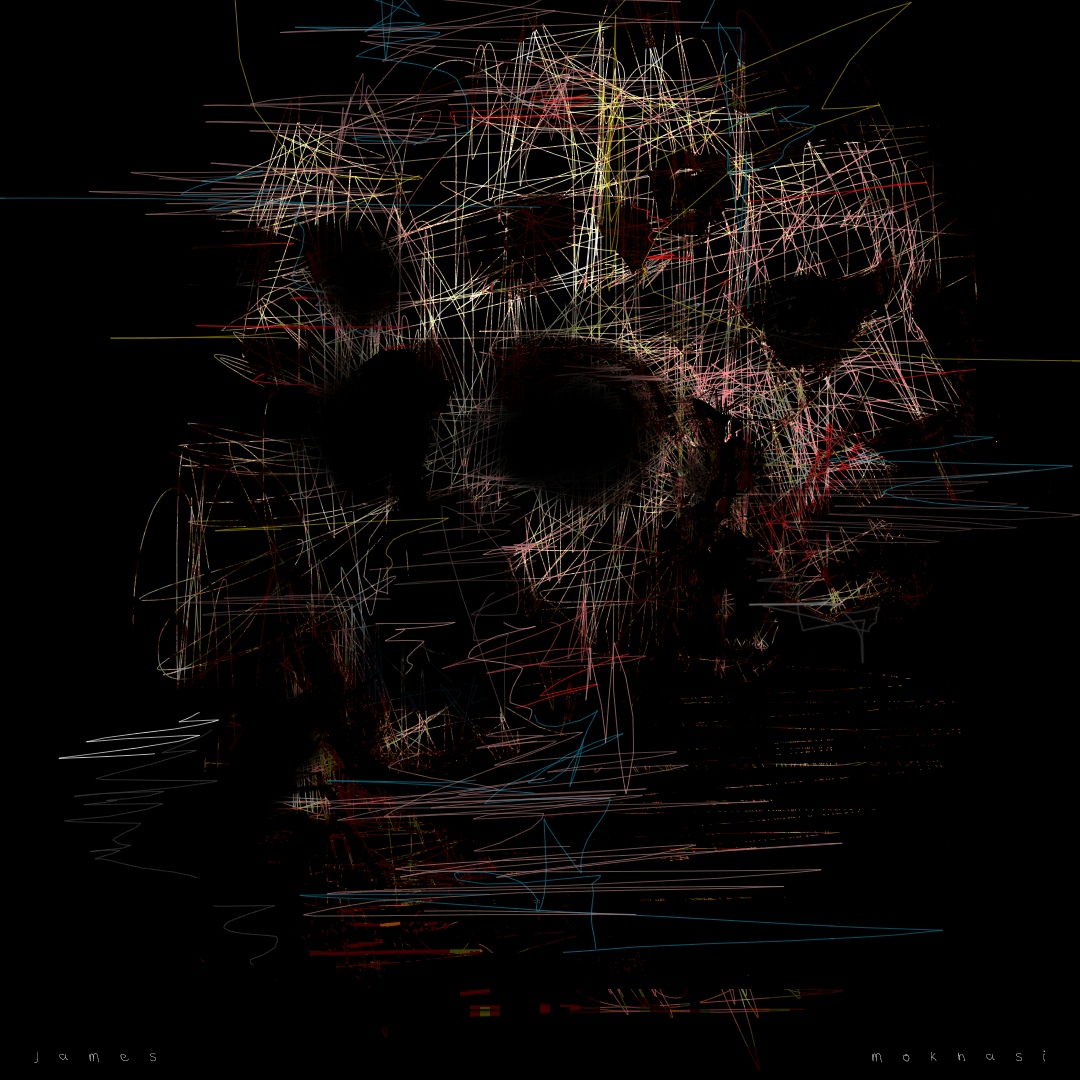 Static Skull, 2026. Mixed media, Mixed media, 100 × 100 cm.