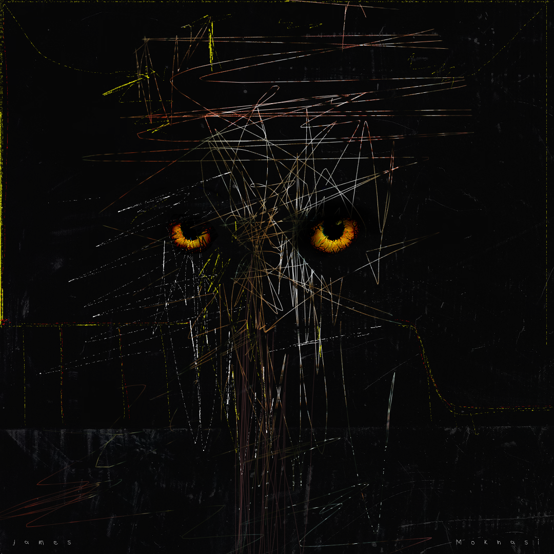 Amber Watcher, 2026. Mixed media, Mixed media, 100 × 100 cm.