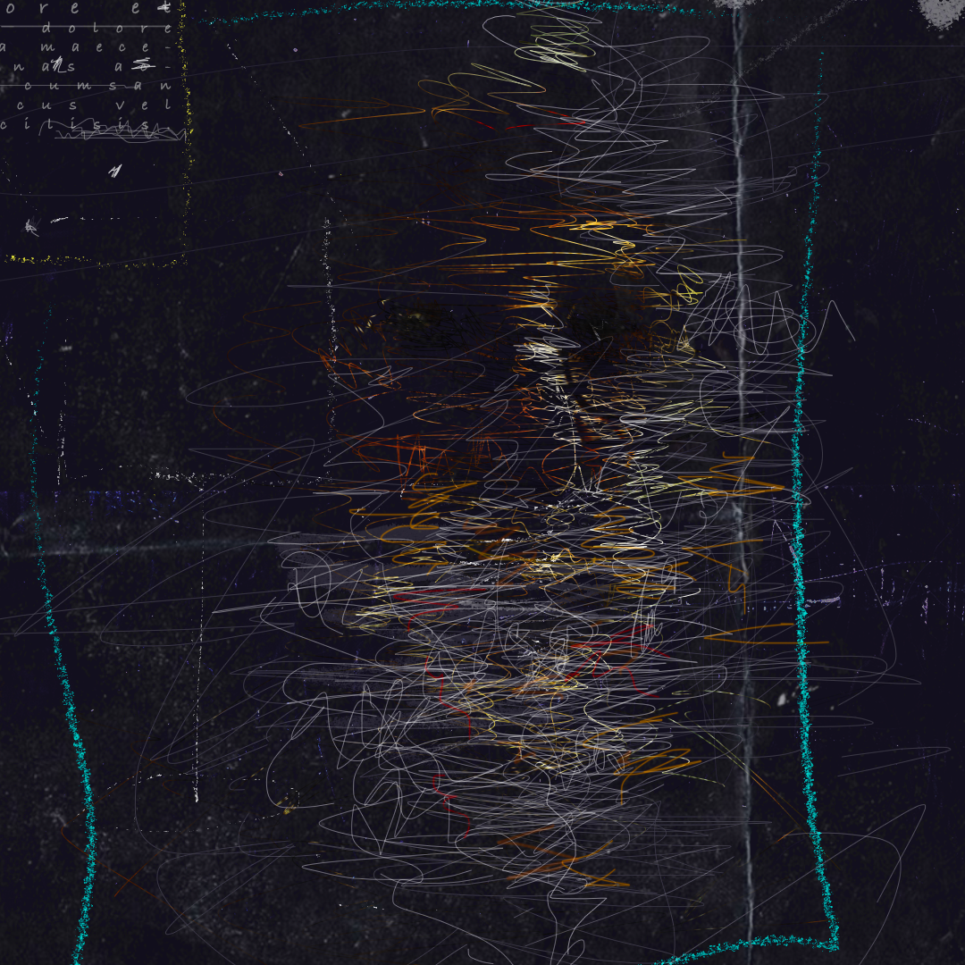 Blue Hour Record, 2025. Mixed media, Mixed media, 100 × 100 cm.