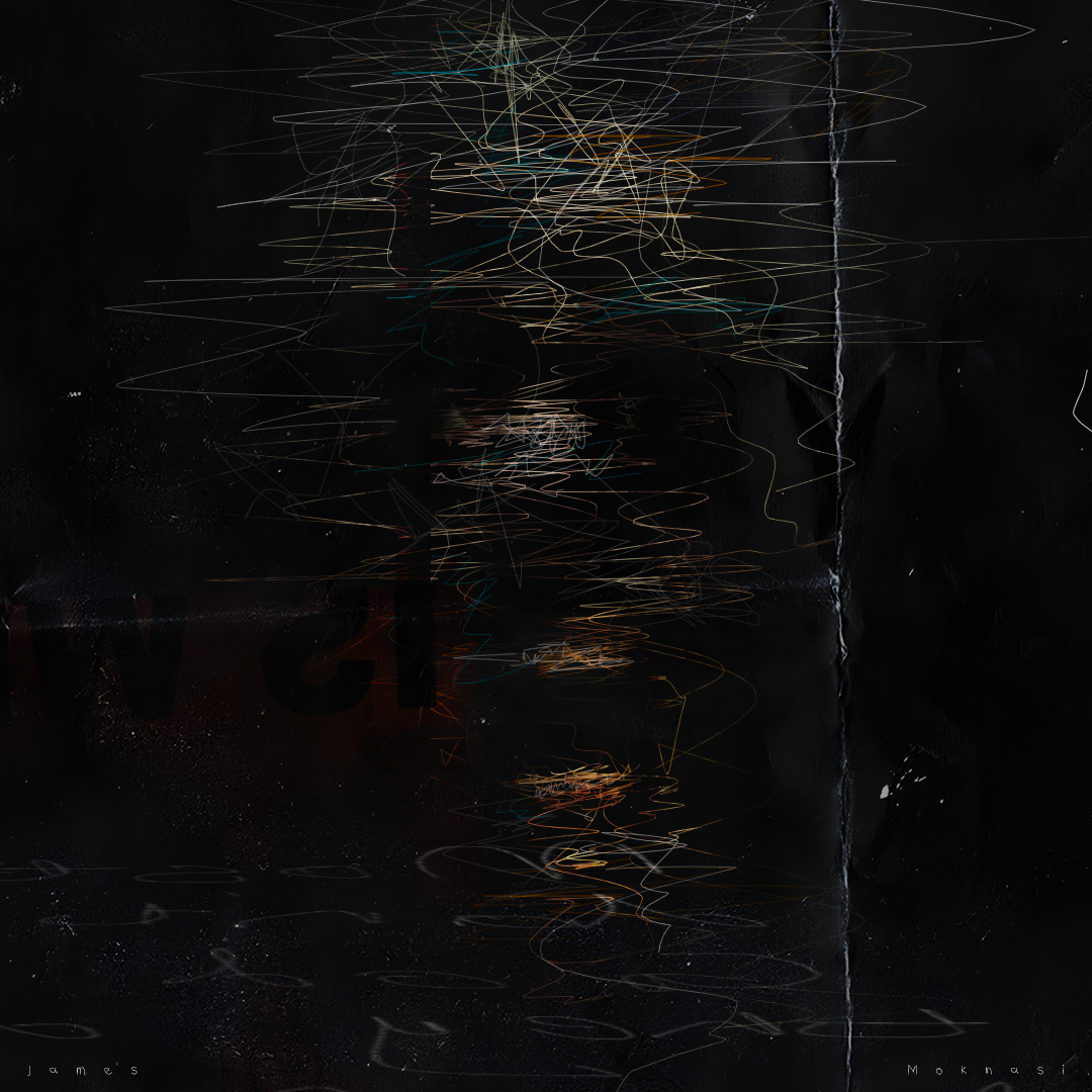Descent (Quiet), 2025. Mixed media, Mixed media, 100 × 100 cm.
